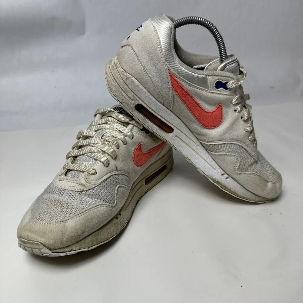 Nike ID Air Max 1 Men's Sz 10.5 White/Neon Pink (CN9671-991)
